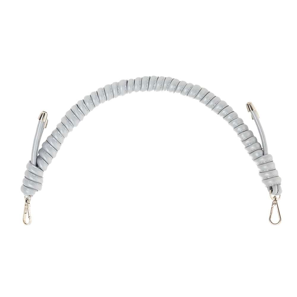 correa plateada para bolso en cuero