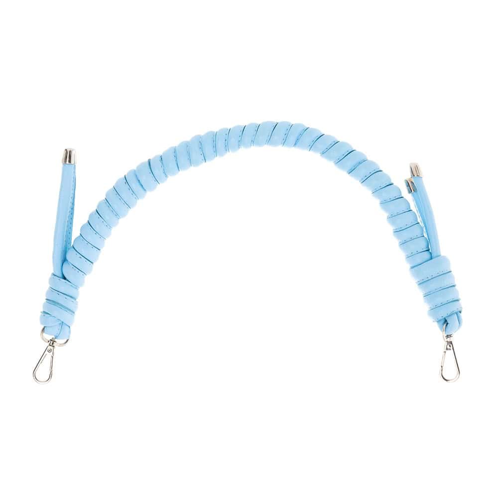 azul bebe correa para bolso en cuero